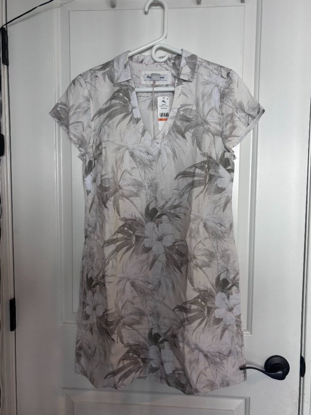 NWT Tommy Bahama Women's Size Small Pure Khaki Palmeras Party SS Dress